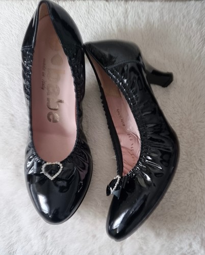 Babe shoes black leather - black,