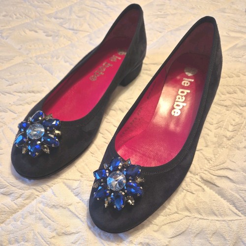 Blue suede babe leather - le,