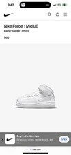 Nike Force 1 Mid LE Baby Shoes